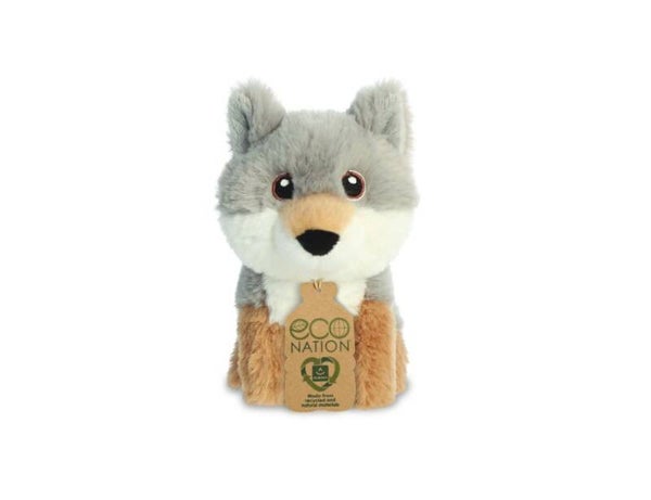Eco Nation - Pluchen Knuffel - Mini - Wolf - 13 cm