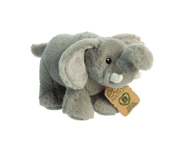 Eco Nation - Pluchen Knuffel - Olifant - 26 cm