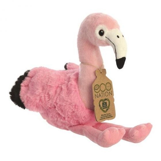 Eco Nation - Pluchen Knuffel - Flamingo - 24 cm