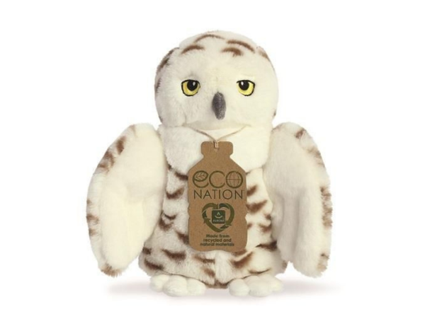Eco Nation - Pluchen Knuffel - Sneeuwuil - 20 cm