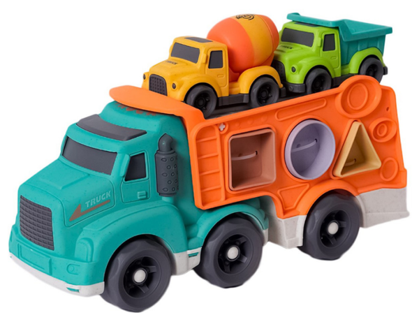 BIO Toys - Bioplastic Truck met vormenstoof - incl. 2 kleine wagentjes