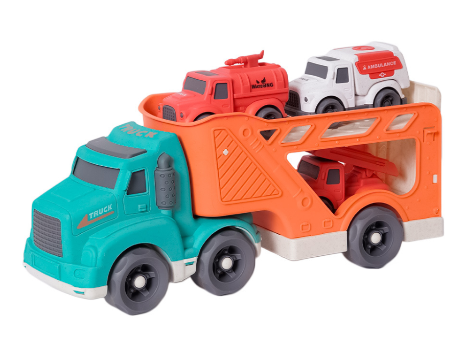 BIO Toys - Bioplastic Truck - incl. 3 kleine hulpdienstwagentjes