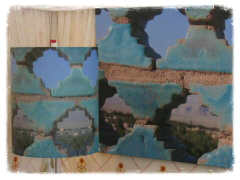 canvas, lamp, foto, minaret muur, 