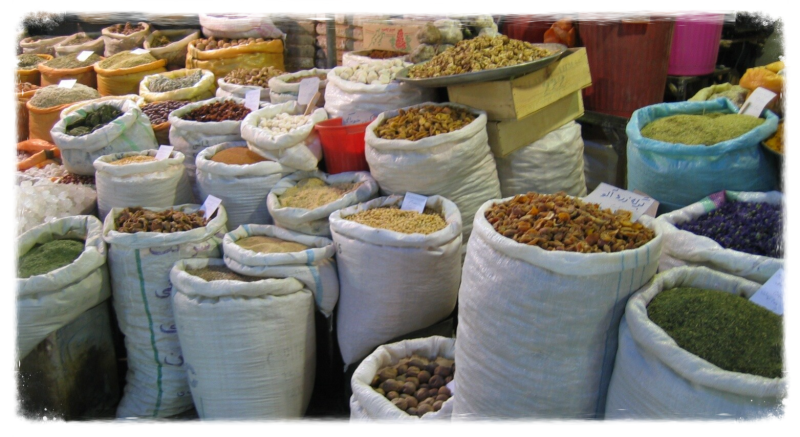 kruiden, specerijen, ,markt, bazaar