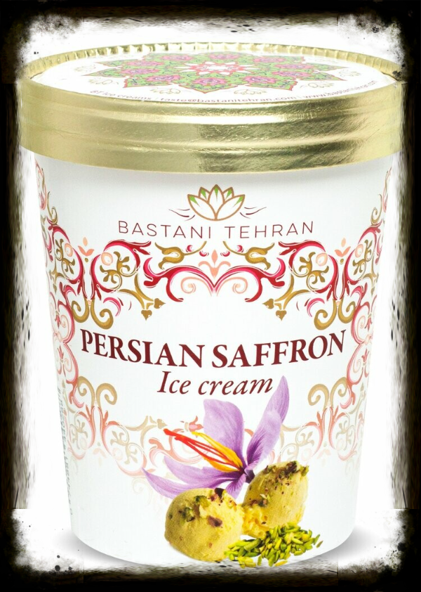 perzisch saffraan ijs, beker