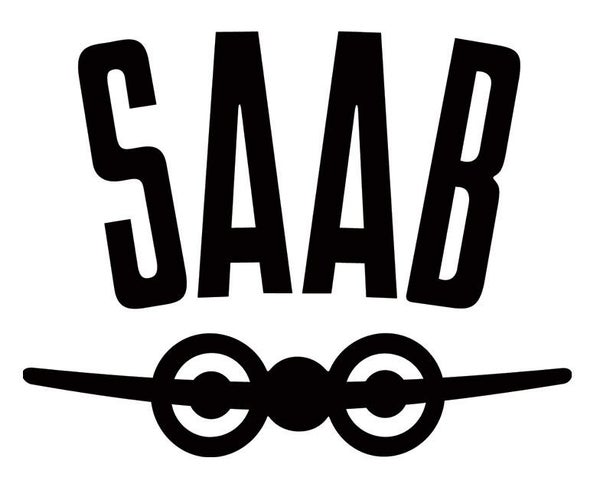 Saab logosticker vliegtuig
