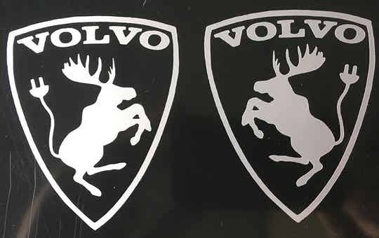 Elandsticker VOLVO met stekker zonder achtergrond