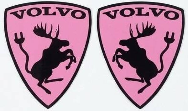 Elandsticker STEKKER  zwart/rose - set