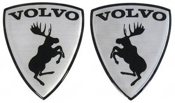 Elandsticker VOLVO Chrome SET van 2