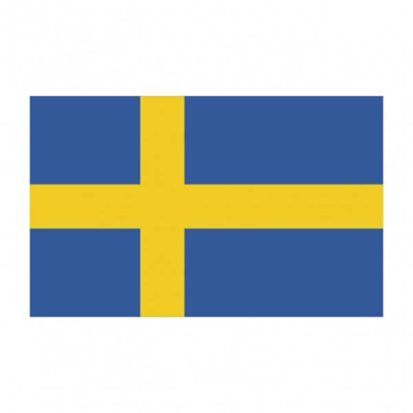 Sticker Zweedse vlag 75x100 mm