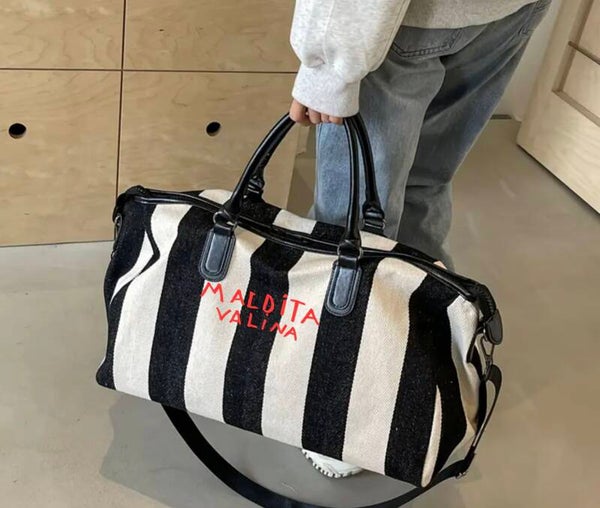 Bolso grande rayas Maldita Valina