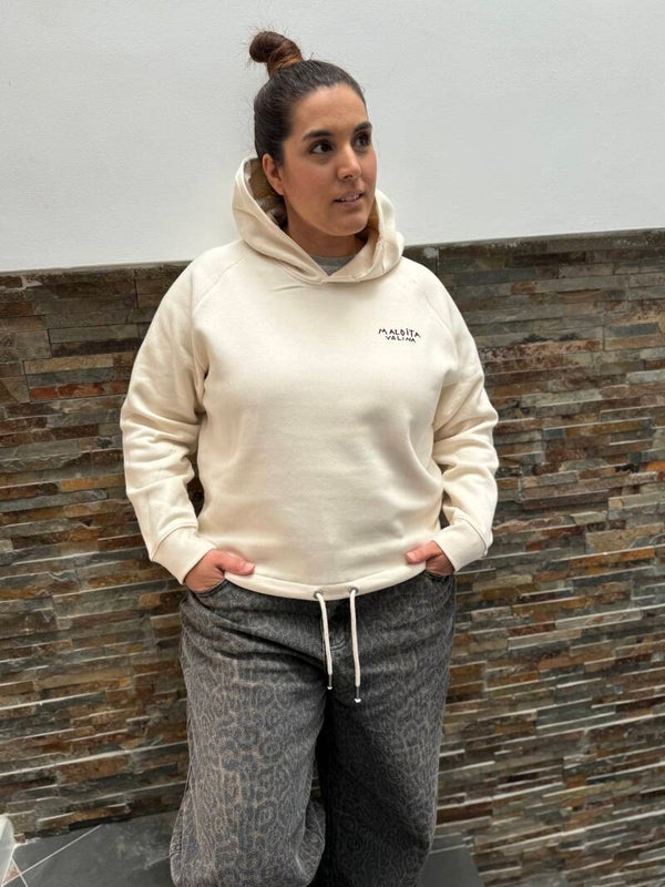 Sudadera Crop Mujer Maldita Valina