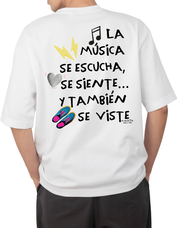 Camiseta unisex “la música se viste”