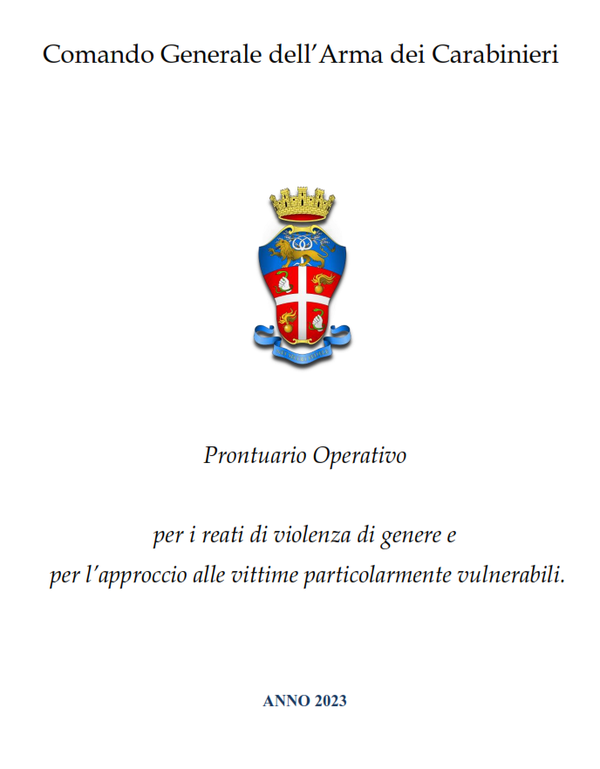 PRONTUARIO OPERATIVO - PER I REATI DI VIOLENZA DI GENERE