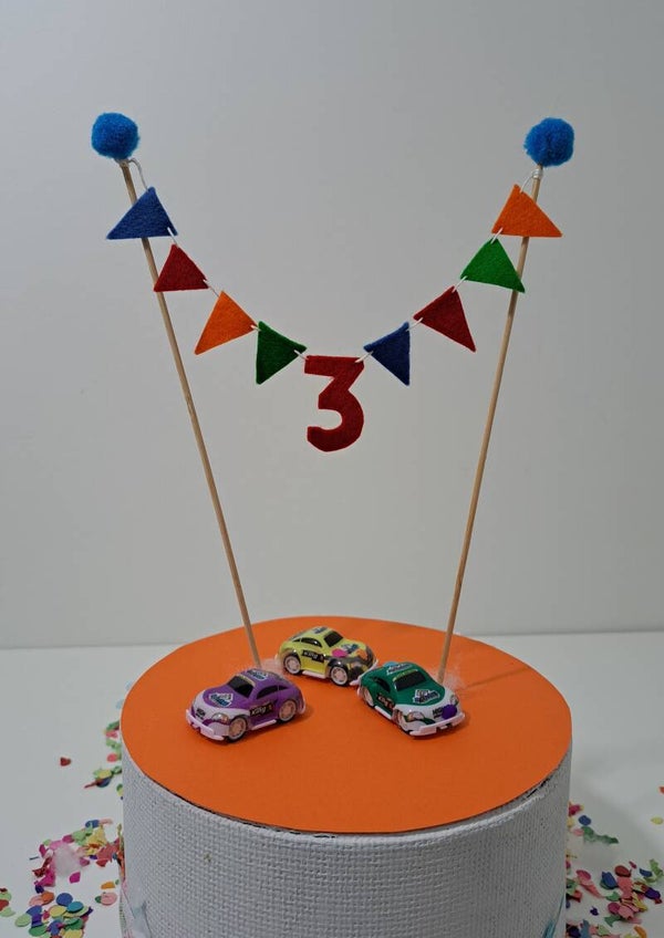 Taartvlaggetjes met cijfer