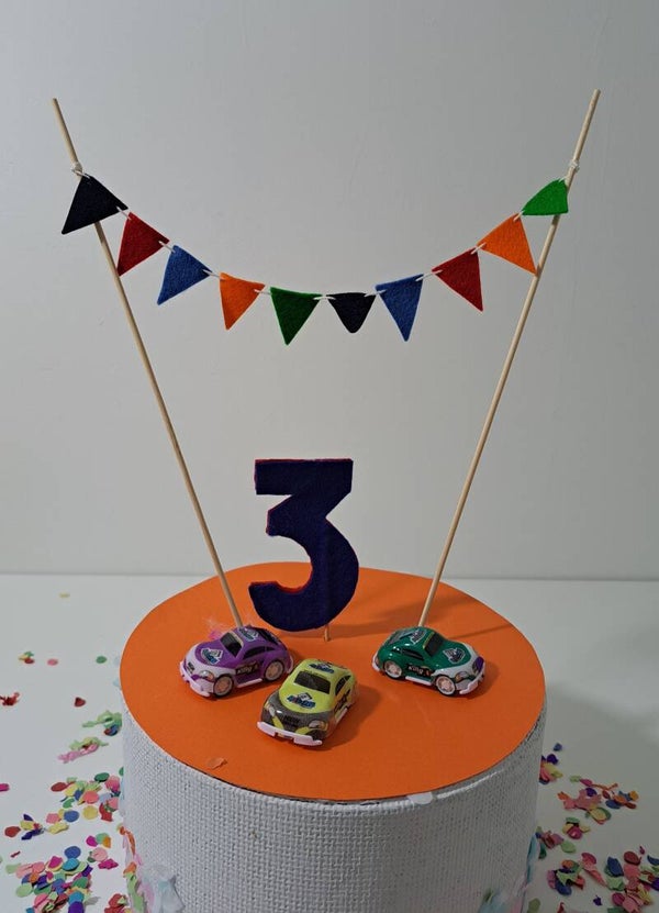 Taartvlaggetjes met cijfer