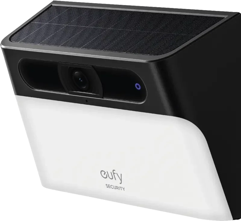 2K batterij gevoede wandlamp camera met zonnepaneel