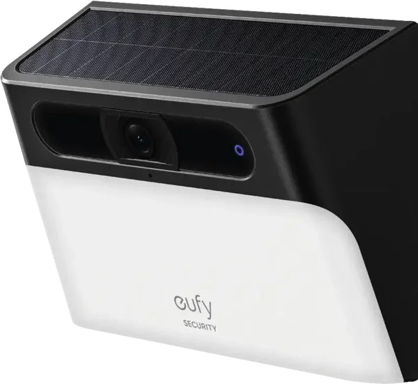 2K batterij gevoede wandlamp camera met zonnepaneel