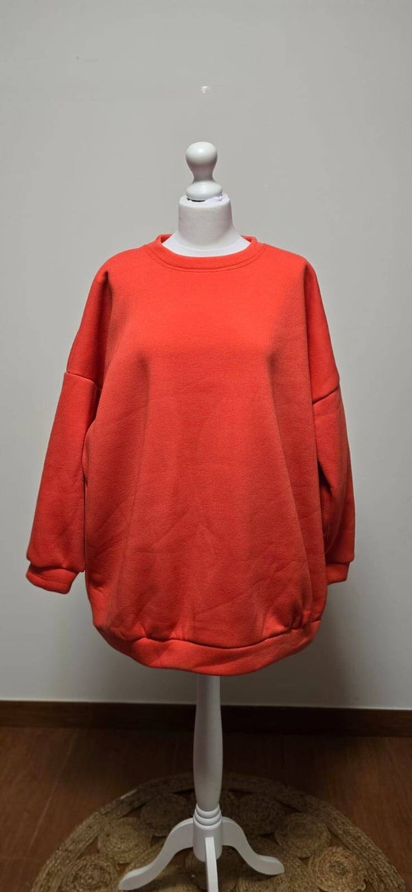 Sudadera lisa oversize