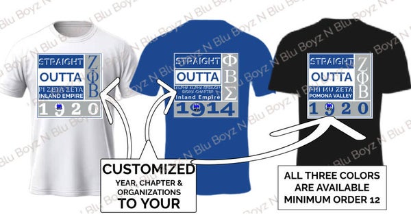 Royal Blue, Black and White Tee