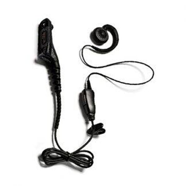 2-draads surveillance oortje met gecombineerde microfoon / PTT (zwart) PMLN7269A