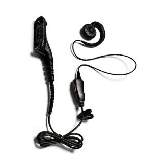 2-draads surveillance oortje met gecombineerde microfoon / PTT (zwart) PMLN7269A