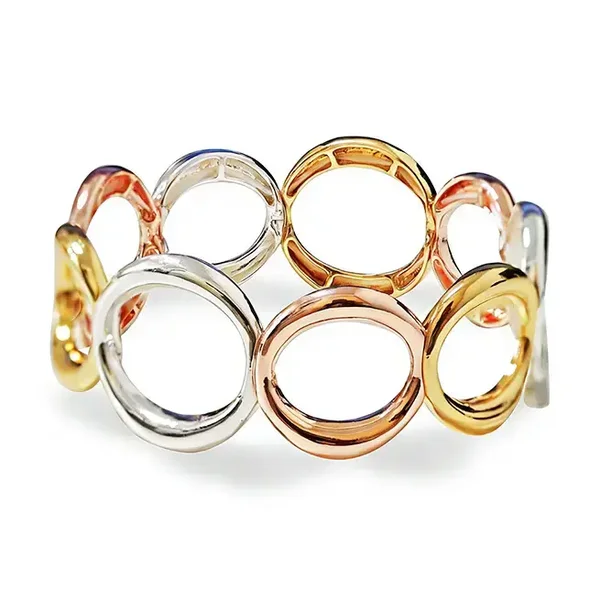 Armband - Elastische Armband '3kleurige Ringen'