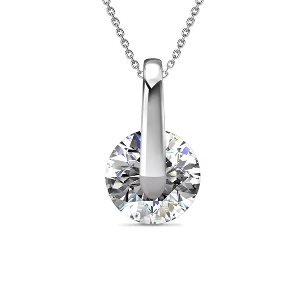Stijlvolle hanger - zilver en kristal