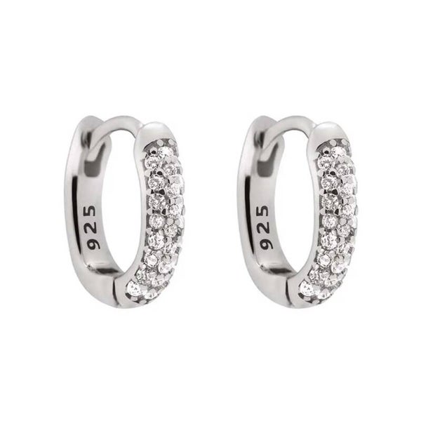 Pavé Puro oorbellen - zilver