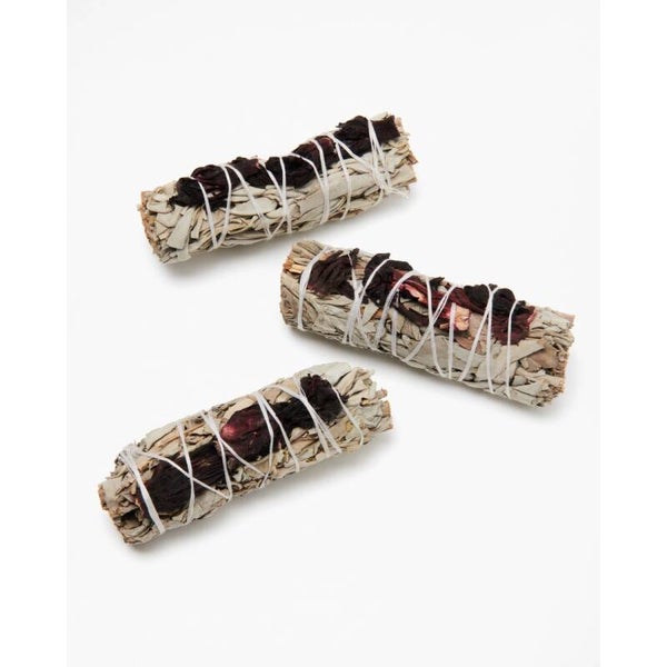Smudge Bundels | Hibiscus Flower & White Sage Sticks