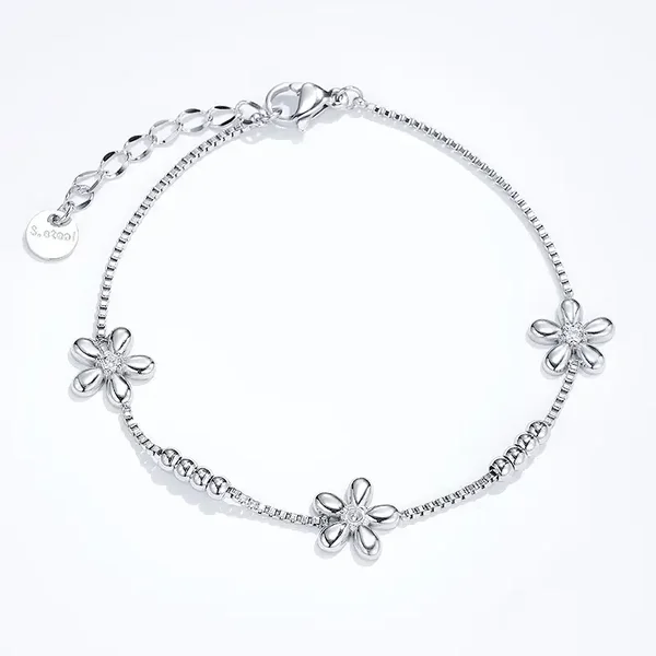 Armband '3 Flowers' (Goud/Zilver)