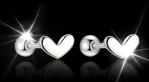 Zilveren harten oorbellen - 925 sterling zilver
