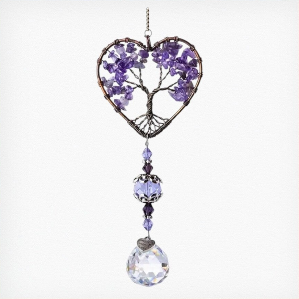 Suncatcher 'Levensboom' (Groen of Paars)