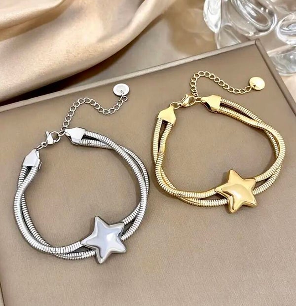 Armband 'Big Star' (goud of zilver)
