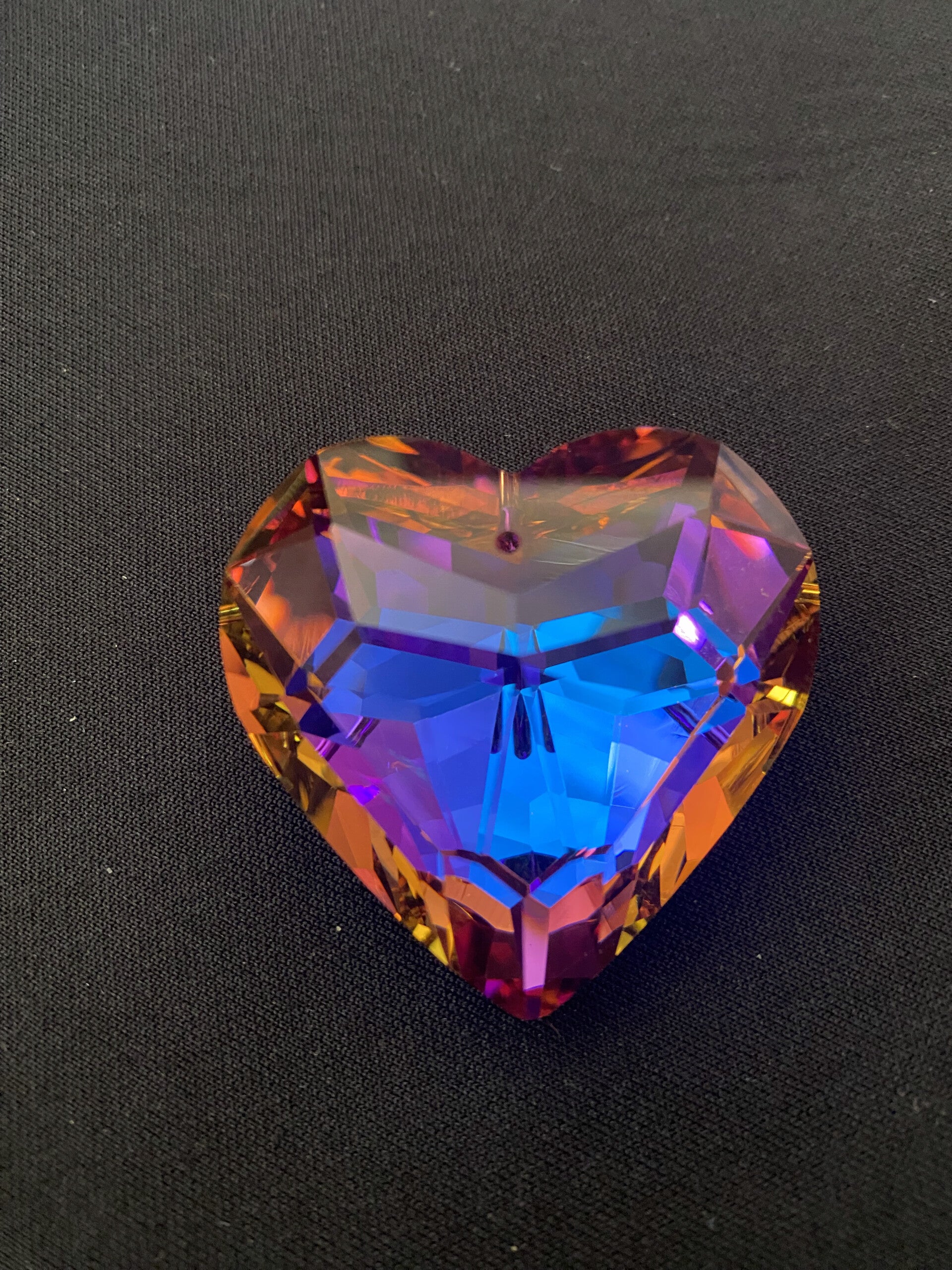 Suncatcher 'Hart' met zilveren achterkant (diverse kleuren)