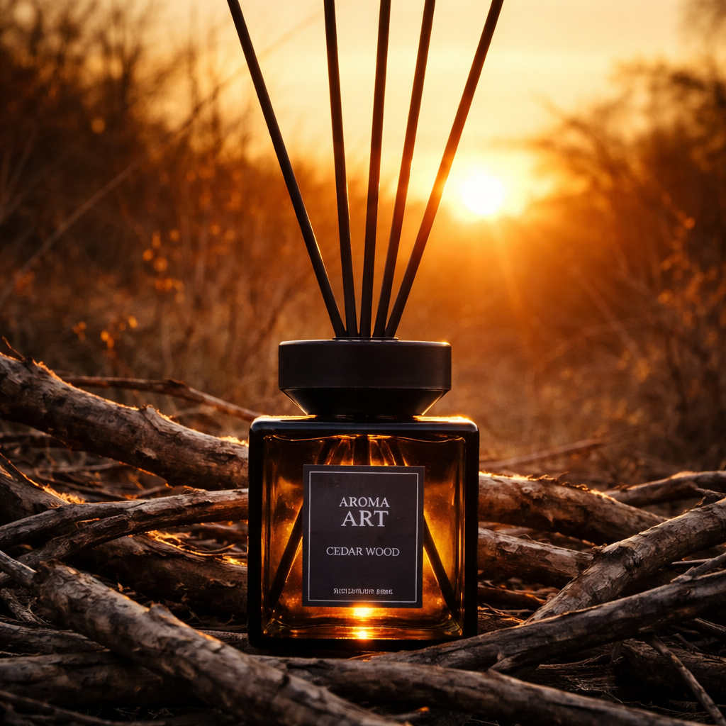 Aroma Art 'Cedar Wood' Deluxe Diffuser Set (extra groot 800ml)