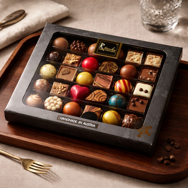 Handgemaakte Chocoladepralines 'Elegance' (30 Stk.)