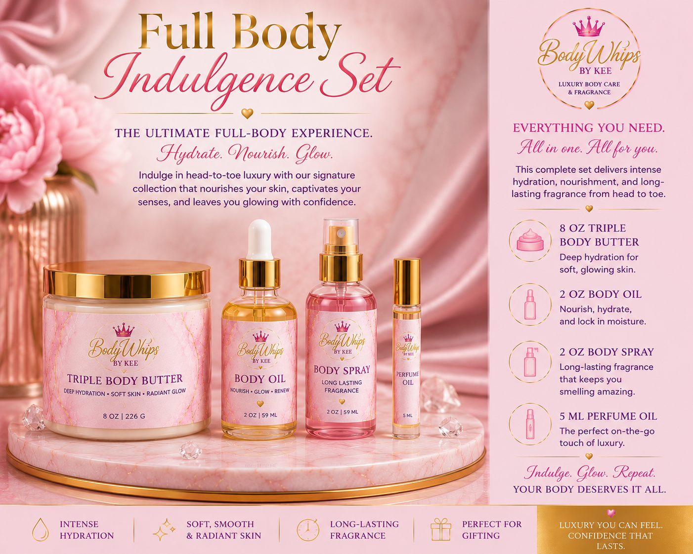 ✨ Full Body Indulgence Set ✨ The ultimate head-to-toe luxury experience.