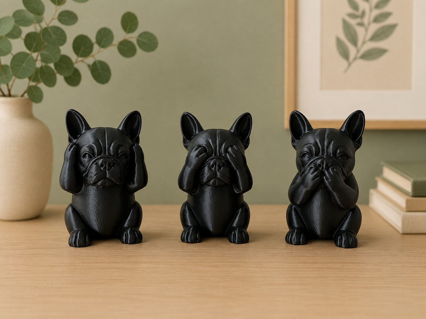 Horen Zien en Zwijgen - Franse Bulldog