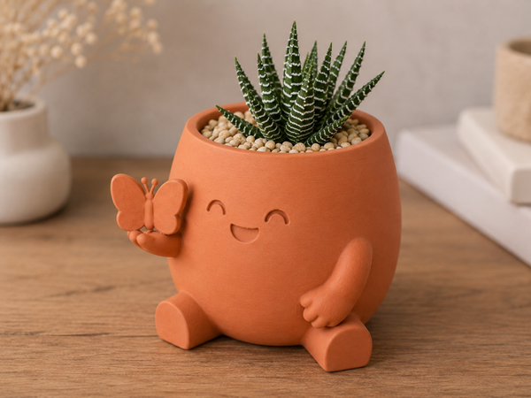 Happy Pot - Vlinder op Hand