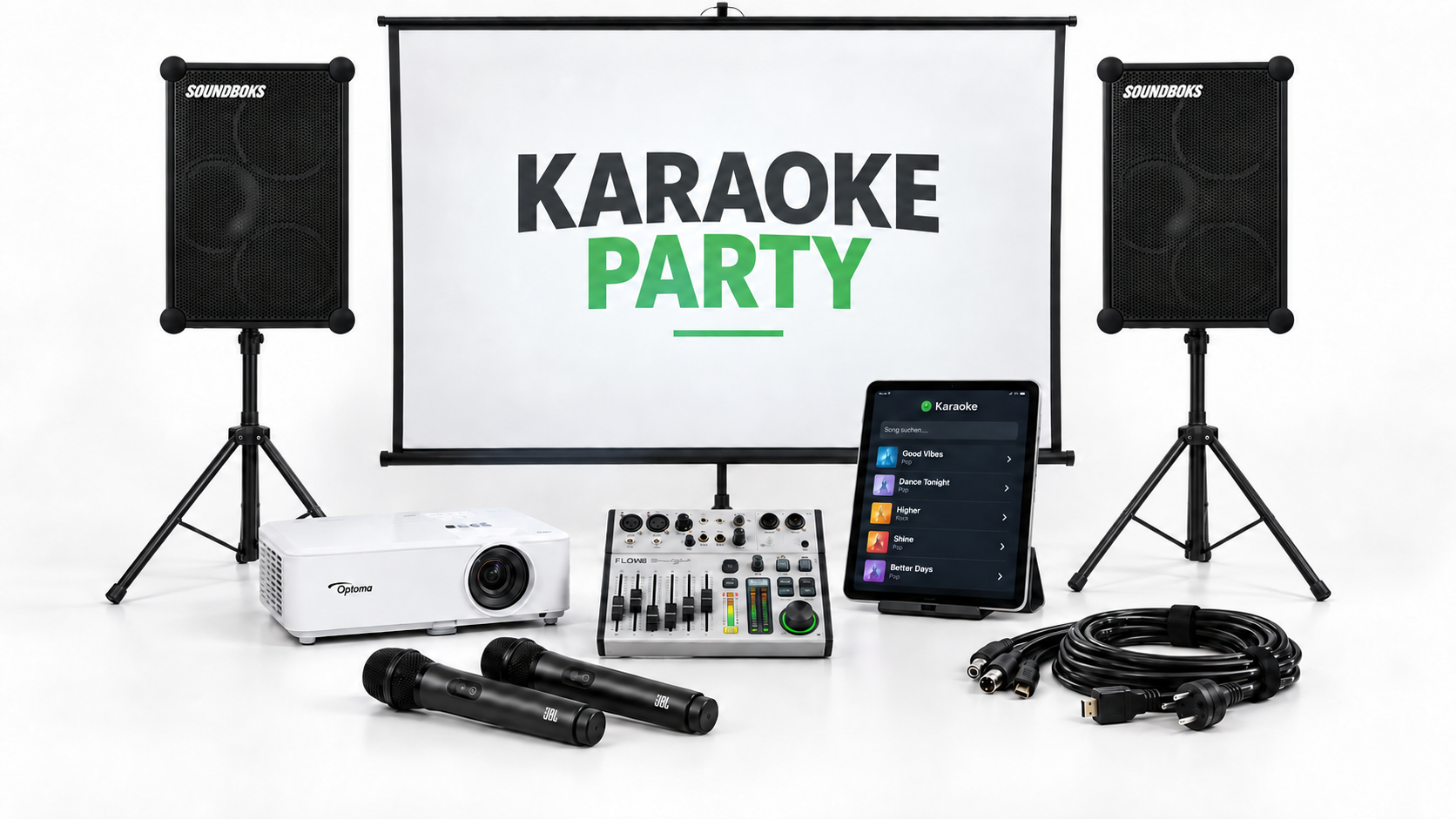 Sängerin mit Publikum bei einer Karaoke-Party in Berlin