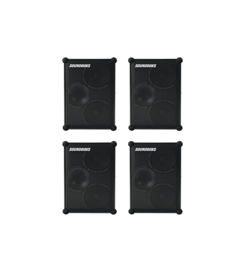 Vier SOUNDBOKS 4 als mobiles Lautsprecher-Set