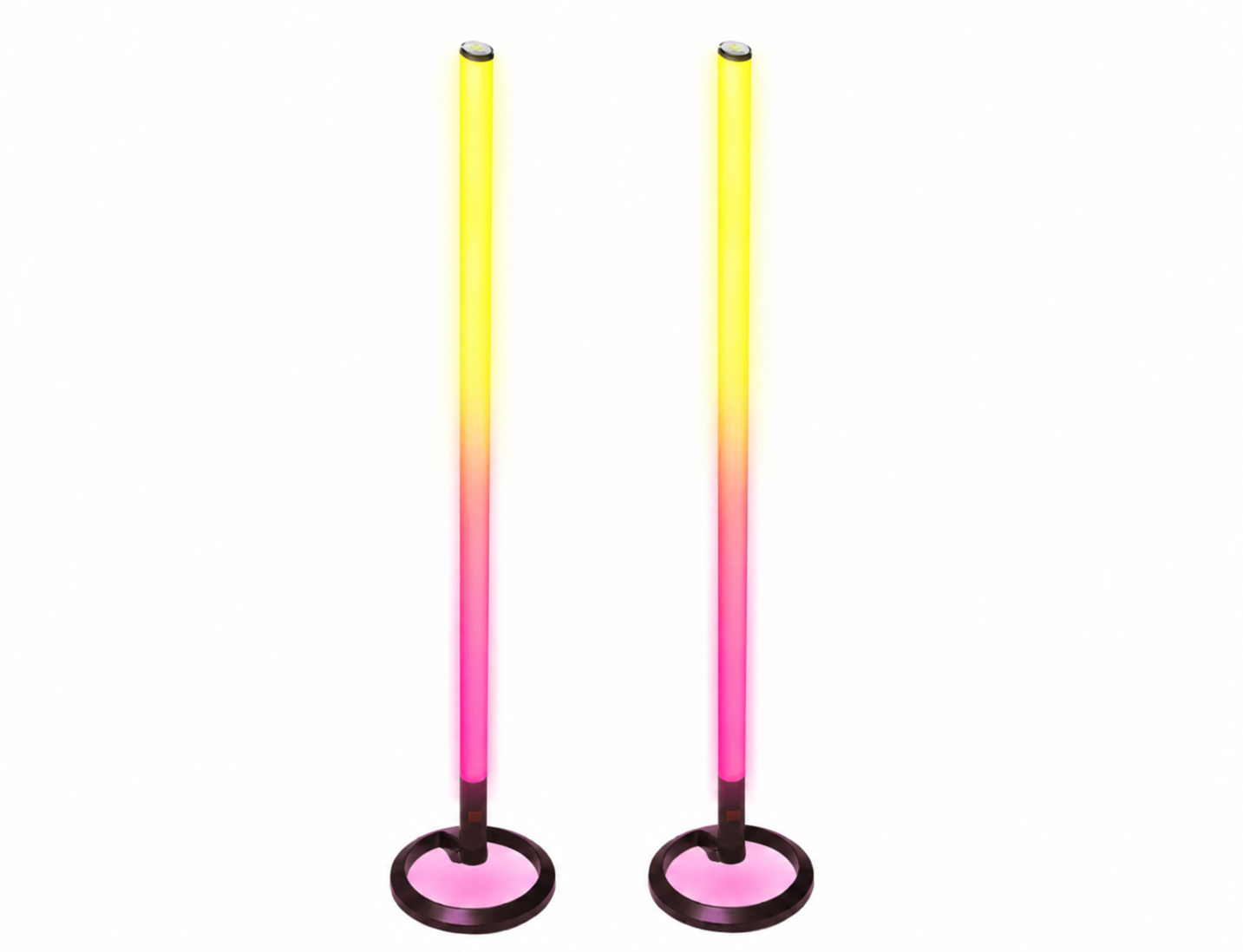 Zwei leuchtende JBL PartyLight Sticks