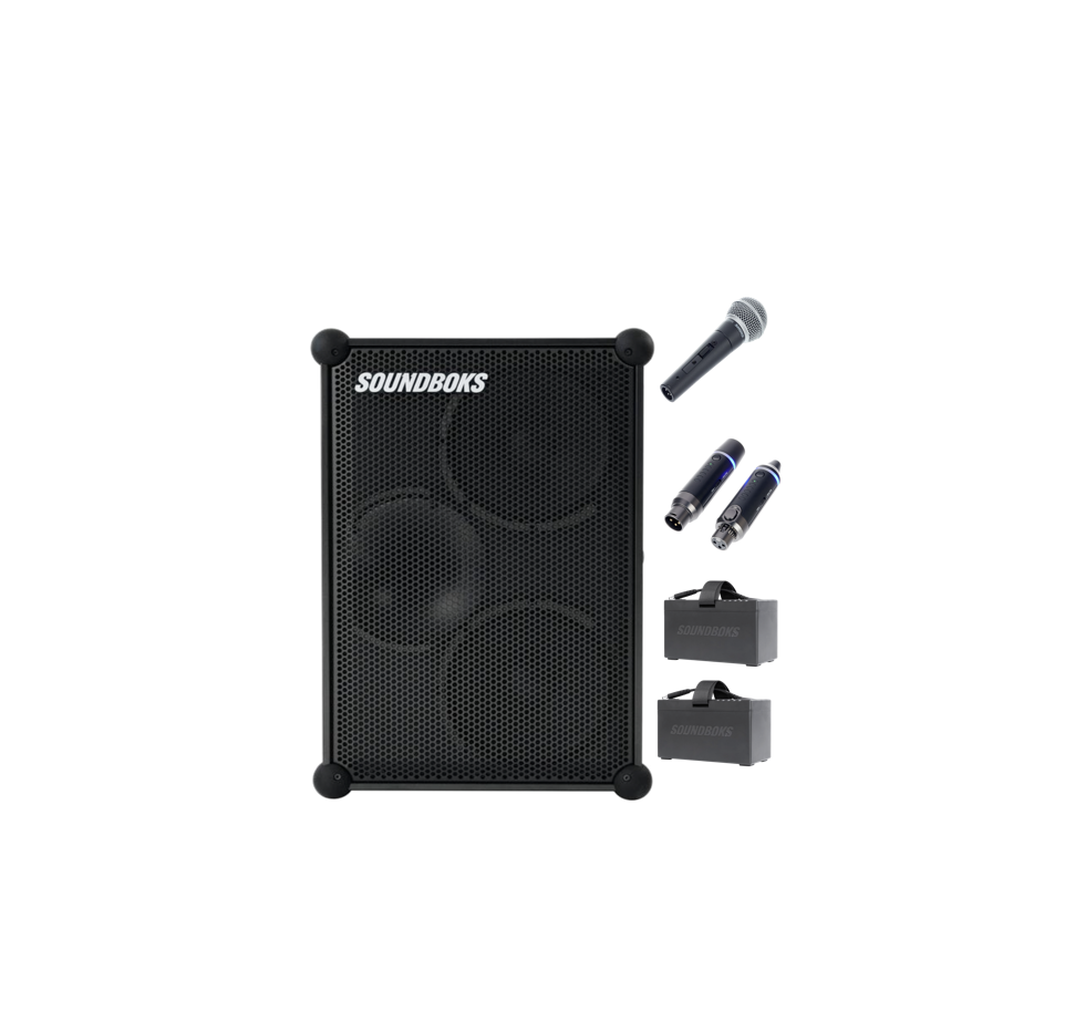 Karaoke-Set mit SOUNDBOKS und Mikrofonen