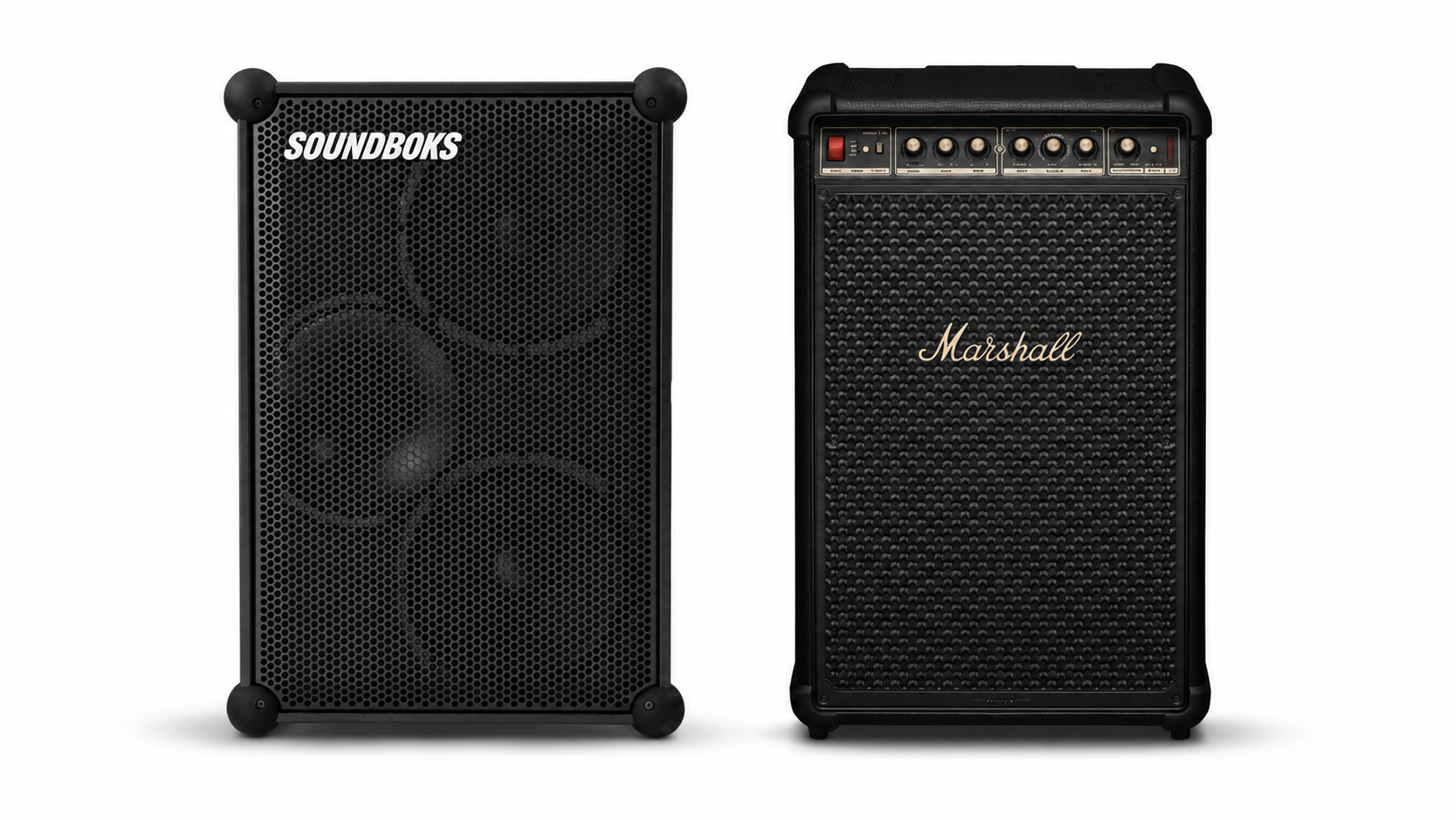 SOUNDBOKS 4 und Marshall Bromley 750 nebeneinander im Vergleich