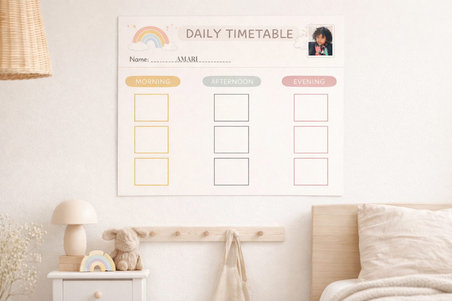 Rainbow Visual Routine Board