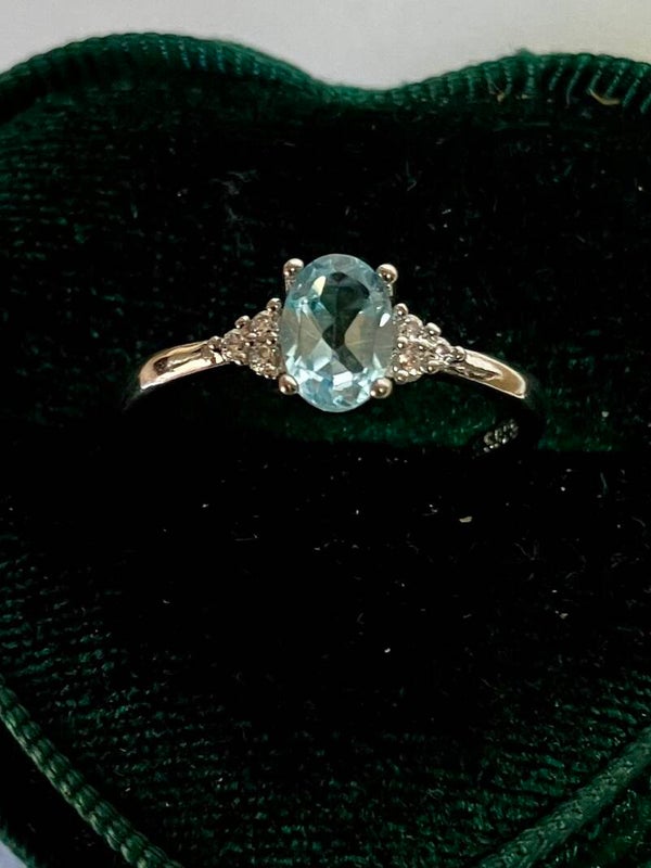 Topaas ring zilver 925 en verstelbaar