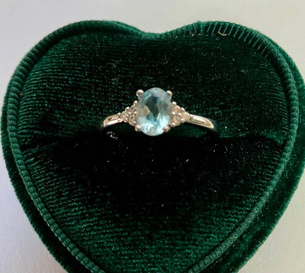 Topaas ring zilver 925 en verstelbaar