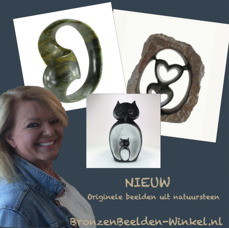 Abstract vormgegeven bronzen beeld koop je bij BronzenBeelden-winkel