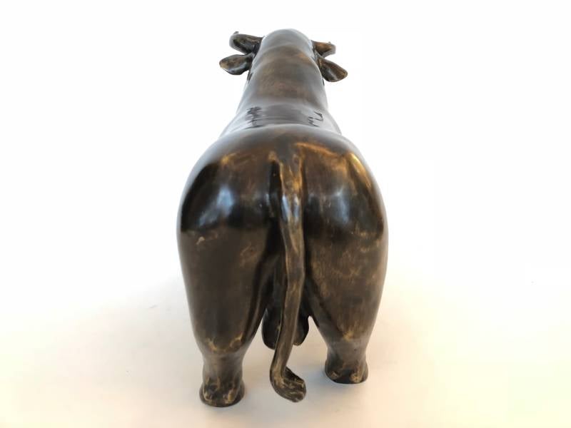 Bronzen Beeld - Sterke Stier in Brons - Symbool van de Beurs van Frankfurt